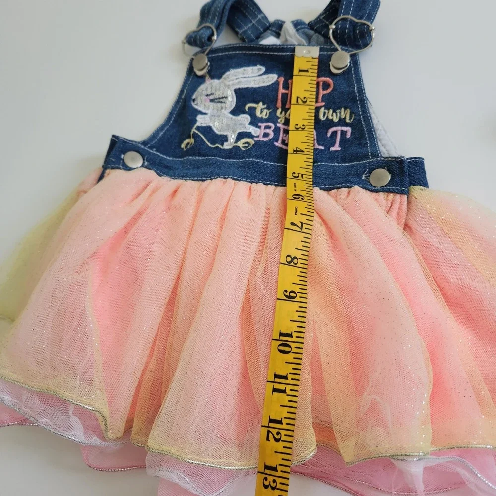 Baby‎ Girl Bunny Dress Easter Spring Bundle Lot size 12m - 3 Items